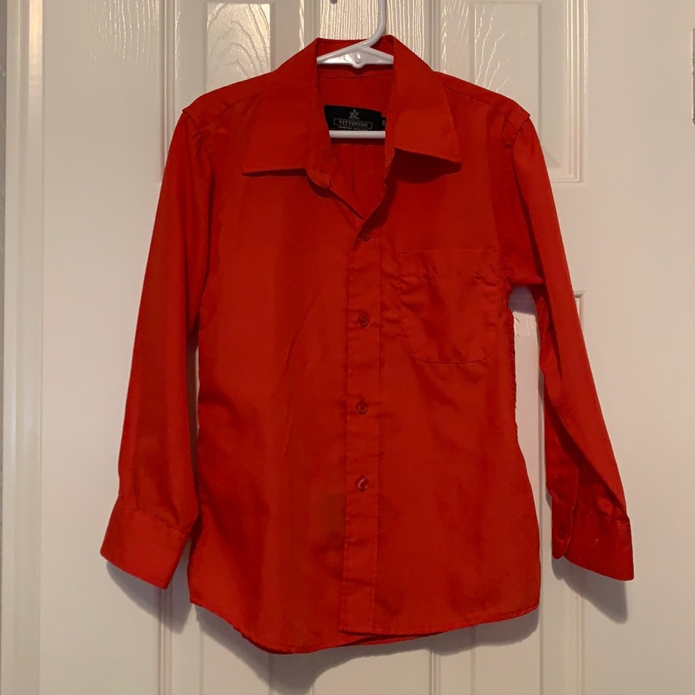 Boy’s Vittorino red button down dress shirt, size 6